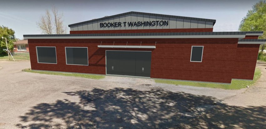 A rendering shows what the Booker T. Washington gymnasium will look like after renovations.